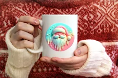 Pastell 3D Santa Christmas PNG Product Image 3