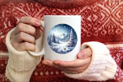 Winter Tour Eifel Scene Sublimation PNG Product Image 4