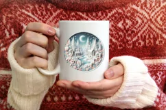 Winter Candy Christmas Ornament Sublimation PNG Product Image 4