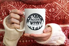 Merry Christmas 3D Melting Winter Vector PNG Product Image 4