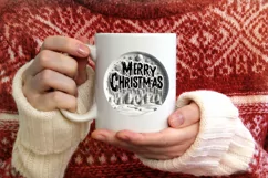 Merry Christmas 3D Melting Winter Vector PNG Product Image 4