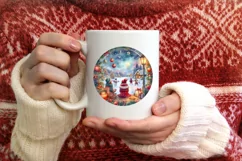 Baby it's Cold Outside Christmass Scene Ornament Sublimation Product Image 3