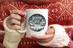 Season of Joy Christmas Round Ornament Product Image 1
