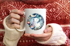 Winter Scene Digital Painting Round Ornament Sublimation Product Image 3