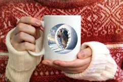 Snow Made Wall Zebra Landscape Sublimation PNG Product Image 3