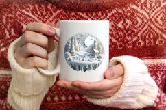 Winter Scene Ornament Sublimation PNG Product Image 3