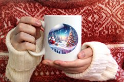 Melting Winter Scene with Santa Sublimation PNG Product Image 3