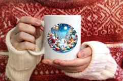 Melting Winter Scene with Santa Sublimation PNG Product Image 3
