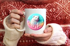 Polar Bear Christmas Ornament Sublimation PNG Product Image 4