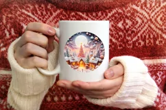 Christmas Candy Melting Edges Sublimation PNG Product Image 3