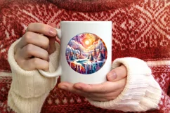 Melting Winter Scene Spain Sublimation PNG Product Image 3