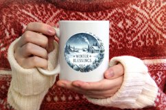 Winter Scene with Polar Bear Sublimation PNG Product Image 3