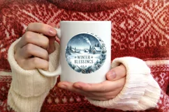 Winter Scene with Polar Bear Sublimation PNG Product Image 3