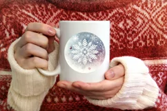 Snowflake Pastel Christmas Sublimation PNG Product Image 4