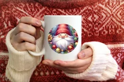 Colorful Gnome Ornament Sublimation PNG Product Image 3