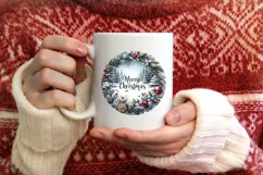 Winter Scene Merry Christmas Ornament Sublimation PNG Product Image 4