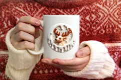 Round Christmas Ornament Sublimation|Clipart Product Image 3