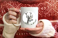 Round Christmas Ornament Sublimation|Clipart Product Image 3