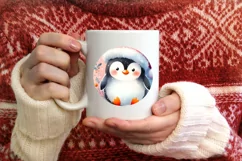 Penguin Christmas Ornament Sublimation PNG Product Image 3