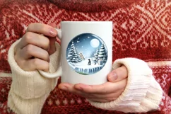 Round Christmas Ornament Sublimation|Clipart Product Image 3
