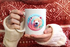 Polar Bear Christmas Ornament Sublimation PNG Product Image 4