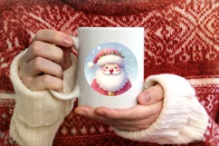 Round Christmas Ornament Sublimation|Clipart Product Image 3