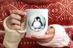 Round Christmas Ornament Sublimation|Clipart Product Image 3