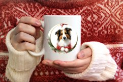 Centered Dog Christmas Ornament Sublimation PNG Product Image 3