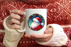 Round Christmas Ornament Sublimation|Clipart Product Image 4