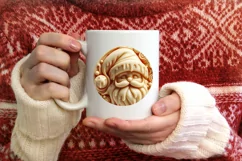 Pastel Santa Christmas PNG Product Image 3