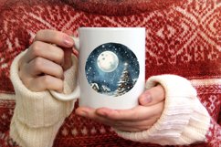 Round Christmas Ornament Sublimation|Clipart Product Image 4