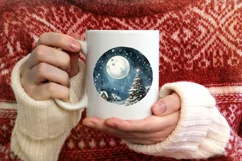 Round Christmas Ornament Sublimation|Clipart Product Image 4