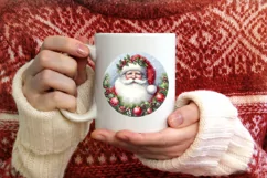 Round Christmas Ornament Sublimation|Clipart Product Image 3