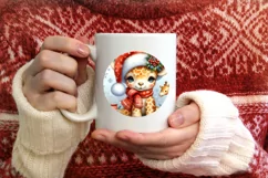 Round Christmas Ornament Sublimation|Clipart Product Image 4