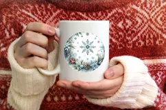 Round Christmas Ornament Sublimation|Clipart Product Image 3