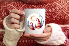 Winter Gnomes Round Ornament Sublimation PNG Product Image 3