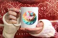 Christmas Fairy Round Ornament Sublimation PNG Product Image 3