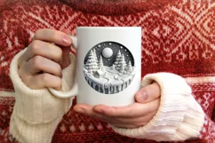 Round Christmas Ornament Sublimation|Clipart Product Image 3