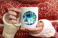 Round Christmas Ornament Sublimation|Clipart Product Image 3