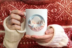 Round Christmas Ornament Sublimation|Clipart Product Image 3