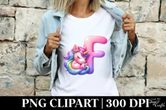 Cute Unicorn Alphabet Clipart | Unicorn Monogram Alphabet Product Image 8