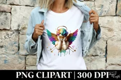 Cupid Angel Of Love Gesture Watercolor Florals Clipart Product Image 4