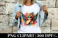 Cupid Angel Of Love Gesture Watercolor Florals Clipart Product Image 4