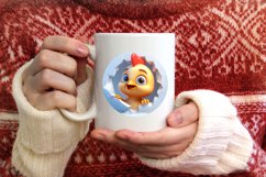 Christmas Round Cute Animal Ornament Sublimation Product Image 3