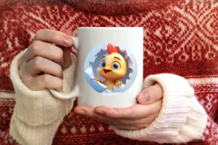 Christmas Round Cute Animal Ornament Sublimation Product Image 3