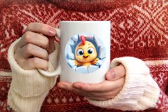 Christmas Round Cute Animal Ornament Sublimation Product Image 3