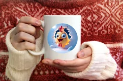 Christmas Round Cute Animal Ornament Sublimation Product Image 3