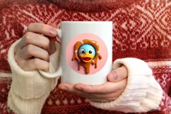 Christmas Round Cute Animal Ornament Sublimation Duck Product Image 3