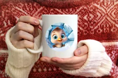 Christmas Round Cute Animal Ornament Sublimation Product Image 3
