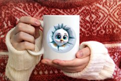 Christmas Round Cute Animal Ornament Sublimation Product Image 3